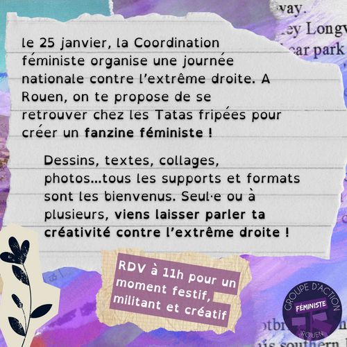 Création de fanzine féministe contre l'extrême-droite ! 