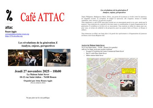 Café ATTAC Rouen agglo - Les révolutions de la génération Z Analyse, enjeux, perspectives