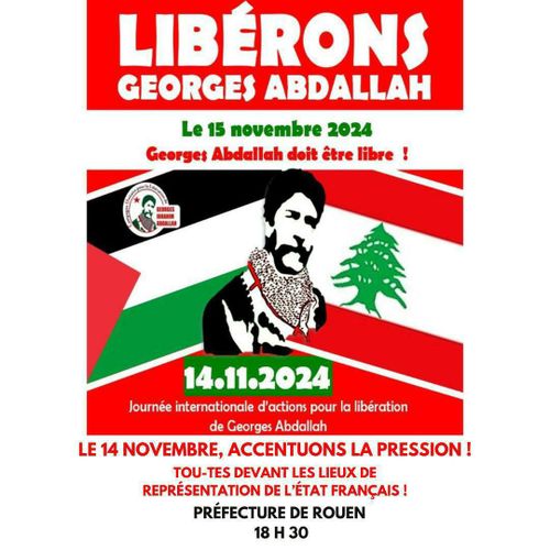 rassemblement soutient à Georges Abdallah 