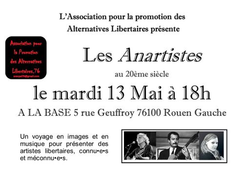Les Anartistes au 20ème siècle