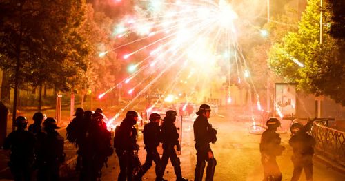 Manifestation de la grève de la fonction publique contre la casse du service publique