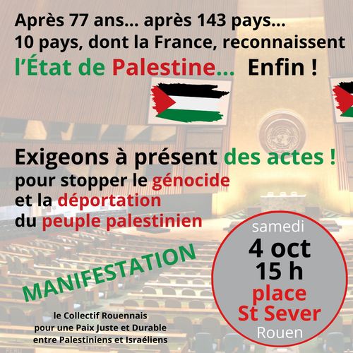 Manifestation de soutien au peuple palestinien