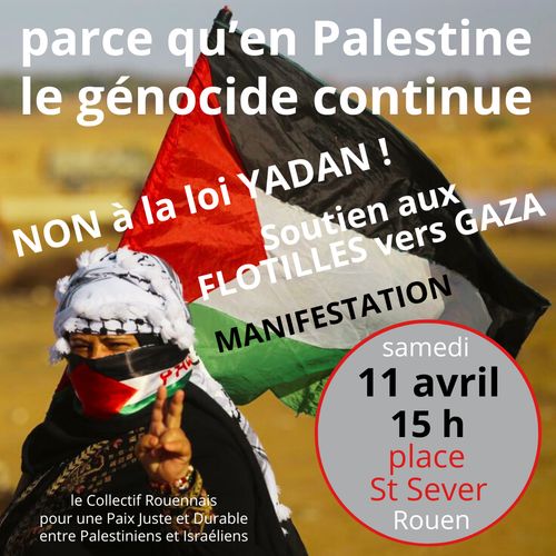 Manifestation de soutien aux peuples palestiniens et libanais 