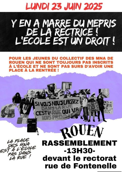 Rassemblement de soutien aux mineurs non-accompagnés devant le rectorat