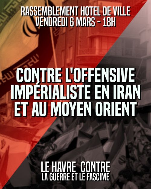 Rassemblement contre l'offensive impérialiste en Iran et au Moyen-Orient
