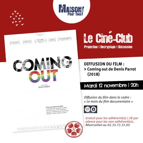 Projection « Coming out » de Denis Parrot